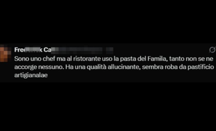 Il commento dello chef