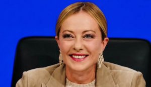 Primo piano della Premier Meloni