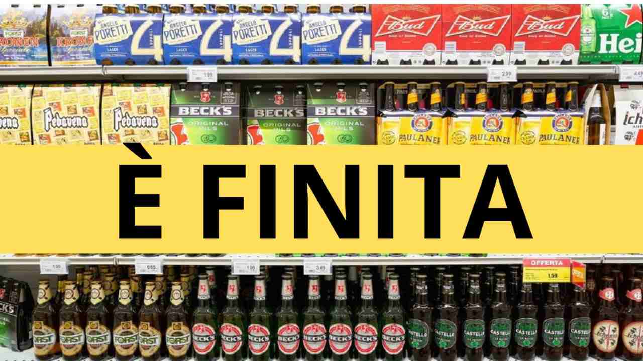 Stop all'acquisto degli alcolici nei supermercati