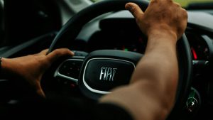 Volante FIAT in primo piano